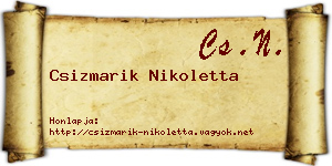 Csizmarik Nikoletta névjegykártya